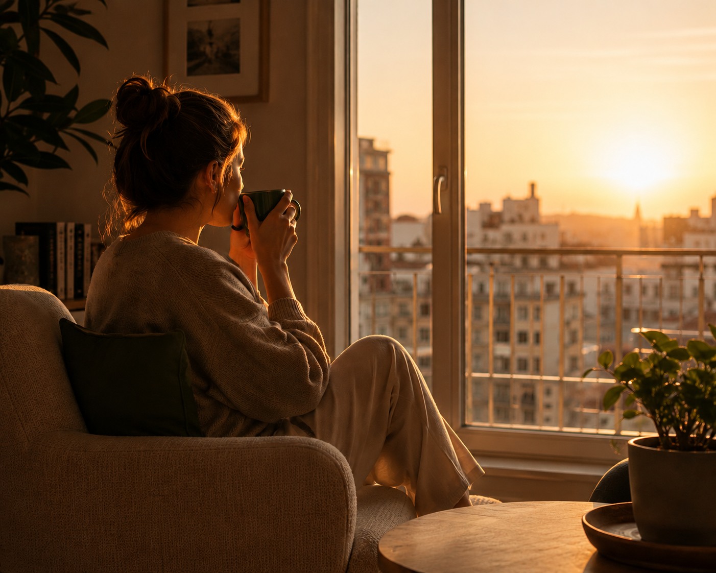 A warm cup of Terra coffee at home